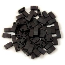 Miyuki féltila gyöngy - 401f - matt fekete - 2.5x5mm