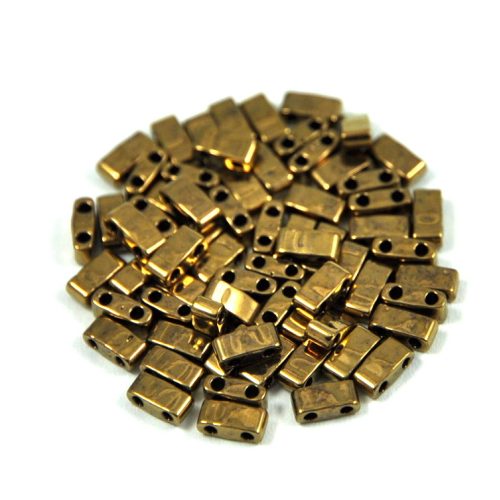 Miyuki Half Tila 2 Hole Japanese Seed Bead -457 Bronze 2 5x5mm