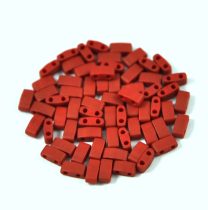   Miyuki féltila gyöngy - 2040 - Opaque Matt Metallic Brick Red - 2.5x5mm