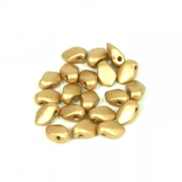 Gekko - cseh préselt szirom gyöngy - Aztec Gold - 3x5mm