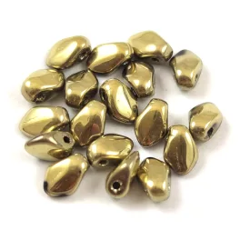   Gekko - cseh préselt szirom gyöngy - Crystal Full Amber - 3x5mm