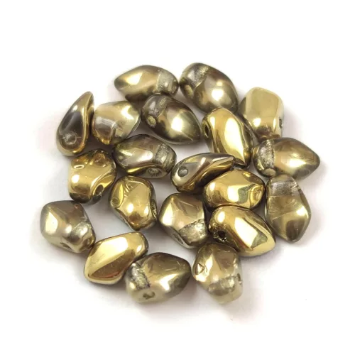 Gekko - Czech Pressed Petal Bead - Crystal Amber - 3x5mm