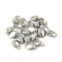   Gekko - cseh préselt szirom gyöngy - Crystal Silver - 3x5mm