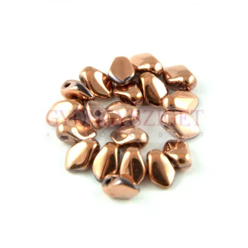 Gekko - cseh préselt szirom gyöngy - Crystal Capri Gold Full - 3x5mm