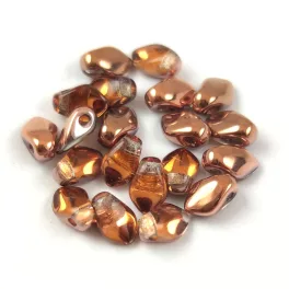   Gekko - cseh préselt szirom gyöngy - Crystal Capri Gold - 3x5mm