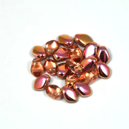 Gekko - cseh préselt szirom gyöngy - Crystal Capri Rose - 3x5mm