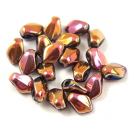   Gekko - cseh préselt szirom gyöngy - Crystal Full Capri Rose - 3x5mm
