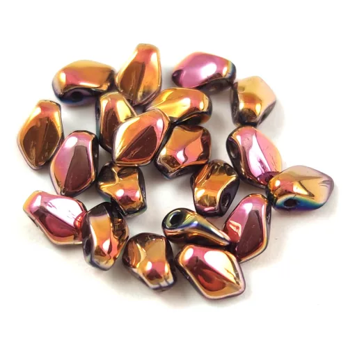 Gekko - cseh préselt szirom gyöngy - Crystal Full Capri Rose - 3x5mm