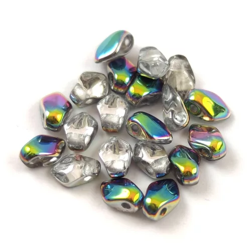 Gekko - cseh préselt szirom gyöngy - Crystal Vitrail - 3x5mm