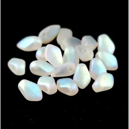   Gekko - cseh préselt szirom gyöngy - Crystal Full AB Matte - 3x5mm