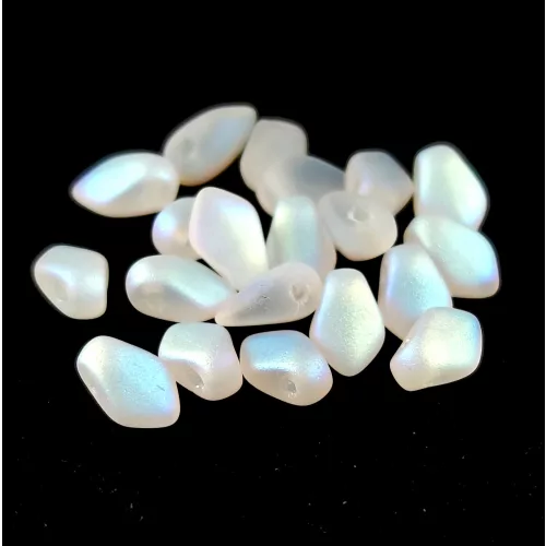 Gekko - cseh préselt szirom gyöngy - Crystal Full AB Matte - 3x5mm