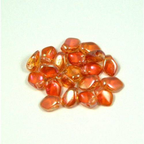 Gekko - cseh préselt szirom gyöngy - Crystal Apricot Medium - 3x5mm - 100db - AKCIOS
