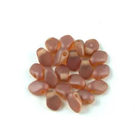   Gekko - cseh préselt szirom gyöngy - Crystal Frosted Apricot Medium - 3x5mm
