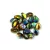 Gekko - Czech Pressed Petal Bead - Crystal Magic Orange Grey - 3x5mm