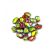 Gekko - cseh préselt szirom gyöngy - Crystal Magic Red Yellow - 3x5mm - 100db - AKCIOS