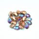 Gekko - Czech Pressed Petal Bead - Crystal Copper Rainbow - 3x5mm