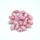 Gekko - Czech Pressed Petal Bead - White Pink Luster - 3x5mm