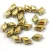 Gemduo cseh préselt üveggyöngy - Crystal Half Amber - 5x8 mm