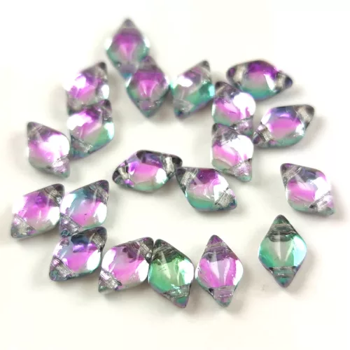 Gemduo bead - Backlit - Pink Mist - 5x8 mm