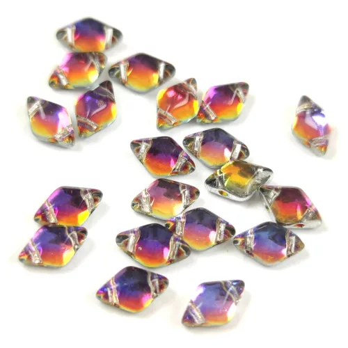 Gemduo bead - Backlit - Vapor - 5x8 mm