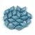 Gemduo cseh préselt üveggyöngy - White Blue Luster - 5x8 mm