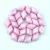 Gemduo cseh préselt üveggyöngy - White Pink Luster - 5x8 mm