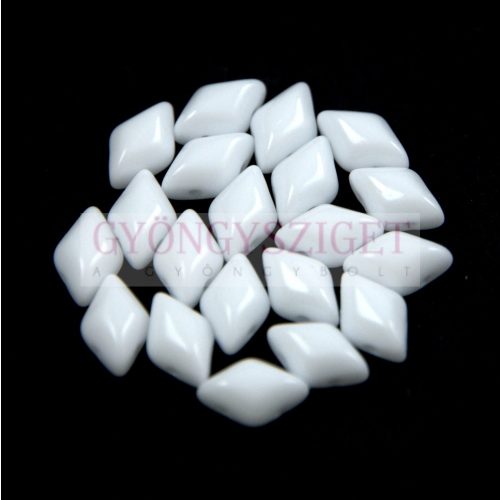 Gemduo bead - Opaque White - 5x8 mm