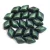 Gemduo cseh préselt üveggyöngy - jet polychrome aqua teal - 5x8 mm
