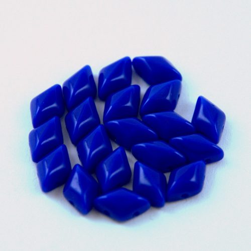Gemduo cseh préselt üveggyöngy - Sapphire - 5x8 mm