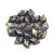 Gemduo bead - Dark Sapphire Gold Patina - 5x8 mm
