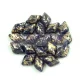 Gemduo bead - Dark Sapphire Gold Patina - 5x8 mm