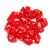 Gemduo cseh préselt üveggyöngy - Ruby Gold Splash - 5x8 mm