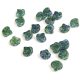 Ginko - Czech Pressed 2 Hole Glass Bead - Confetti Splash Blue Green - 7.5 x 7.5 mm