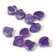 Ginko - cseh préselt kétlyukú gyöngy -  Slushy Purple Grape - 7.5 x 7.5 mm