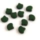 Ginko - cseh préselt kétlyukú gyöngy - Matte Velvet Dark Green - 7.5 x 7.5 mm