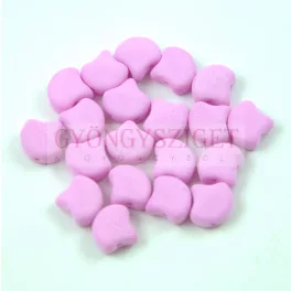   Ginko - cseh préselt kétlyukú gyöngy - Bondeli Matte Lilac - 7.5 x 7.5 mm