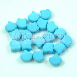  Ginko - cseh préselt kétlyukú gyöngy - Bondeli Matte Blue Raspberry - 7.5 x 7.5 mm