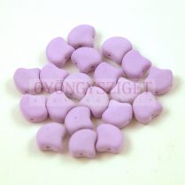   Ginko - cseh préselt kétlyukú gyöngy - Bondeli Matte Purple - 7.5 x 7.5 mm
