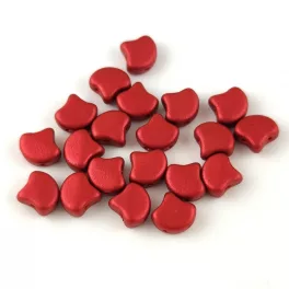   Ginko - cseh préselt kétlyukú gyöngy - Lavared - 7.5 x 7.5 mm