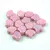 Ginko - cseh préselt kétlyukú gyöngy - White Pink Luster - 7.5 x 7.5 mm