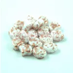 Ginko - cseh préselt kétlyukú gyöngy - White Copper Patina - 7.5 x 7.5 mm