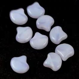   Ginko - cseh préselt kétlyukú gyöngy - Opal Purple Blend - 7.5  x 7.5 mm