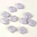 Ginko - cseh préselt kétlyukú gyöngy - Opal Purple Blend - 7.5  x 7.5 mm