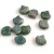 Ginko - cseh préselt kétlyukú gyöngy - Emerald Matt Rembrandt - 7.5 x 7.5 mm