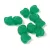 Ginko - cseh préselt kétlyukú gyöngy - Emerald Matt - 7.5 x 7.5 mm