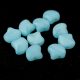 Ginko - Czech Pressed 2 Hole Glass Bead - Opal Matt Cloud Blue - 7.5 x 7.5 mm