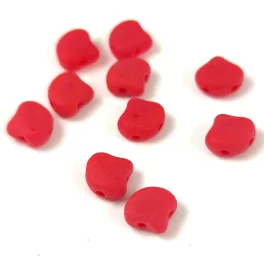   Ginko - cseh préselt kétlyukú gyöngy - Opal Chilli Matt - 7.5  x 7.5 mm