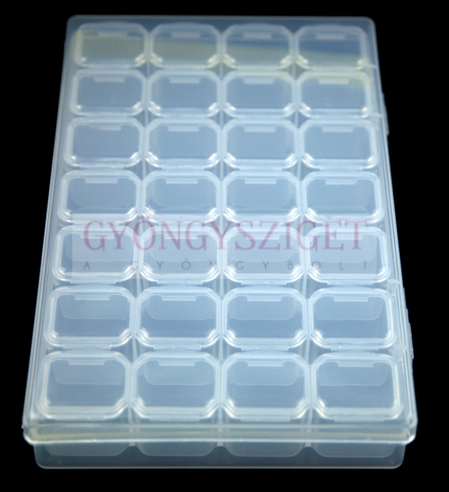 Bead container - 28 compartments - 17x10.5 cm