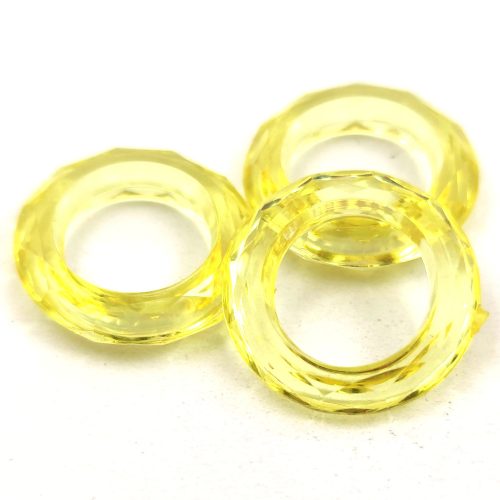 Műanyag gyűrű - Yellow - 20mm