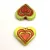 Heart in Heart bead - Avocado Copper - 14x16mm